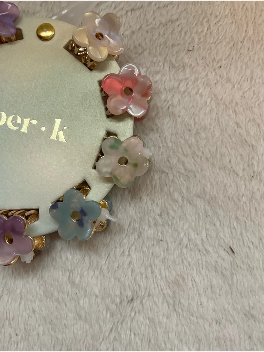 piper.k Pastel Flower Hair Clips – Multicolor